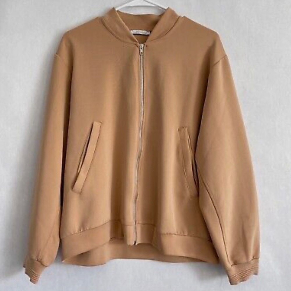 Zara Tan Bomber Jacket Gem